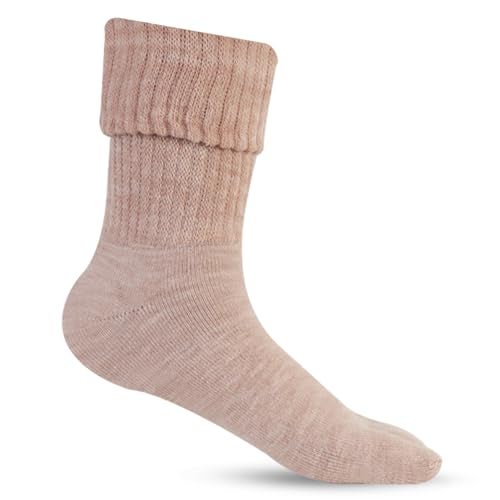 Bonjour Woolen Thumb Socks for Womens in Fawn Colors_BROGWL-17-THUMB (Fawn) - Image 1