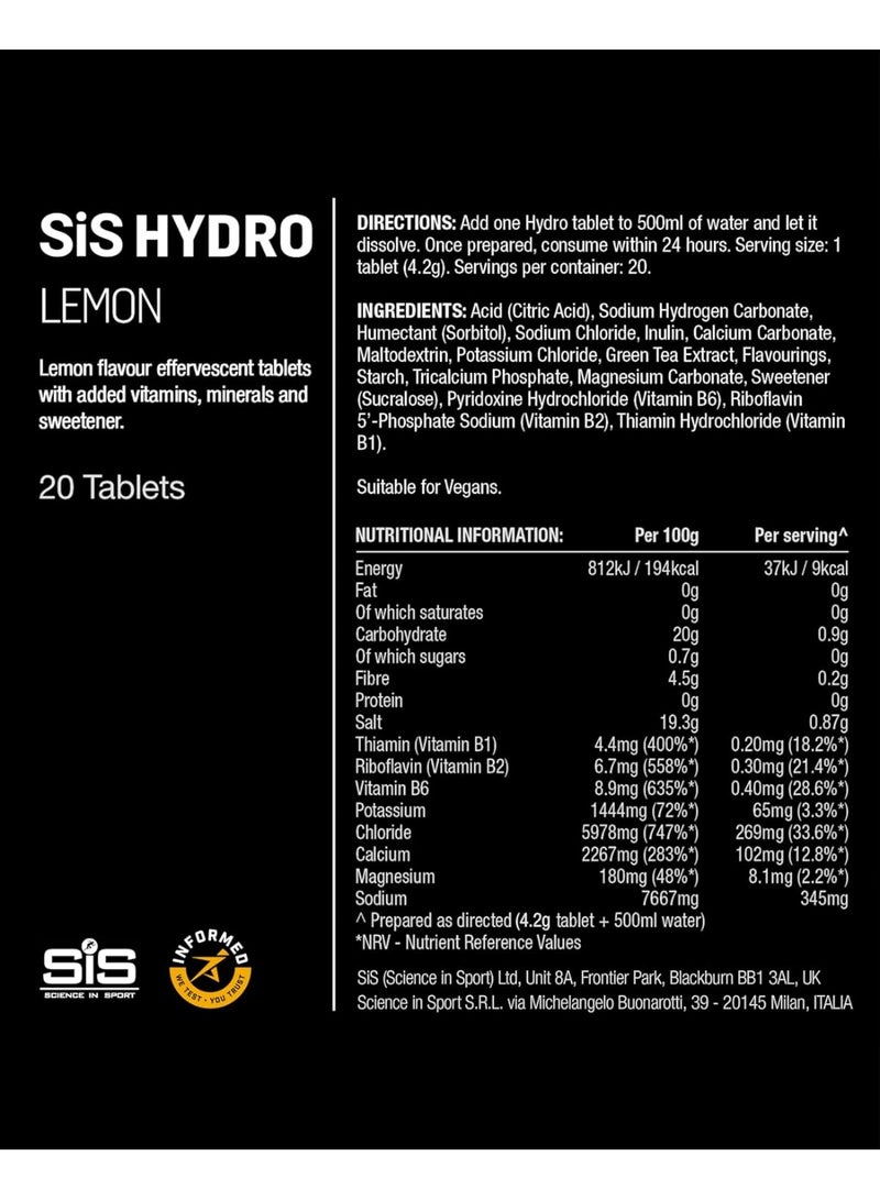 AFAMED Science in Sport Hydro Electrolyte Tablets Lemon 20 Tablets (4.2g Each) - Image 4