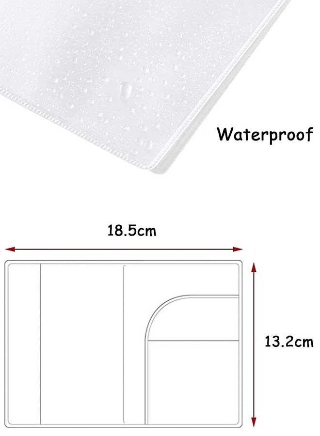 Tersely 4 Pcs Clear Passport Cover Travel Holder Case, Waterproof Transparent Protector Travel Holder Organizer Protector,for Passport,Credit & ID Cards - Image 2
