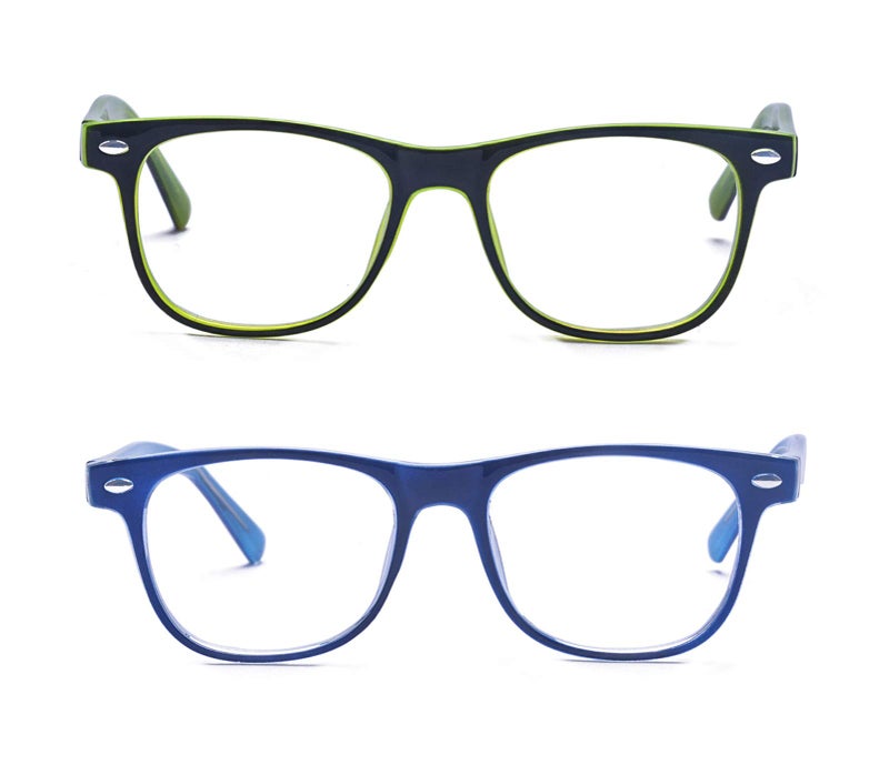 Outray 2 Pack Kids Computer Blue Light Blocking Glasses for Boys and Gilrs Age 3-12 Anti Eyestrain (Set Green+Blue, 46) - Image 3