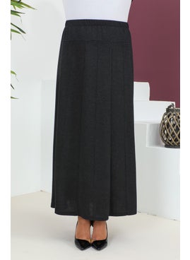 Sefa Merve Plus Size Camisole Skirt 4271-05 Black  - Image 3