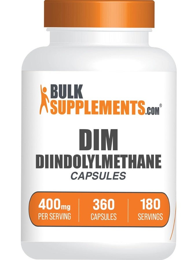 بالك سابلمنتس كبسولات DIM من BulkSupplements.com - ثنائي إندوليل ميثان، مكمل غذائي DIM للرجال والنساء - خالٍ من الغلوتين، كبسولتان لكل جرعة، 360 كبسولة (عبوة واحدة) - Image 1
