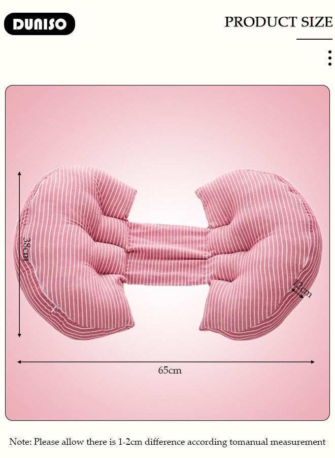 DUNISO Maternity Pillow Comfortable Pregnancy Pillows for Sleeping, Maternity/Pregnancy Body Pillow Support for Back, Legs, Belly of Pregnant Women, Detachable and Adjustable with Pillow Cover - Image 3