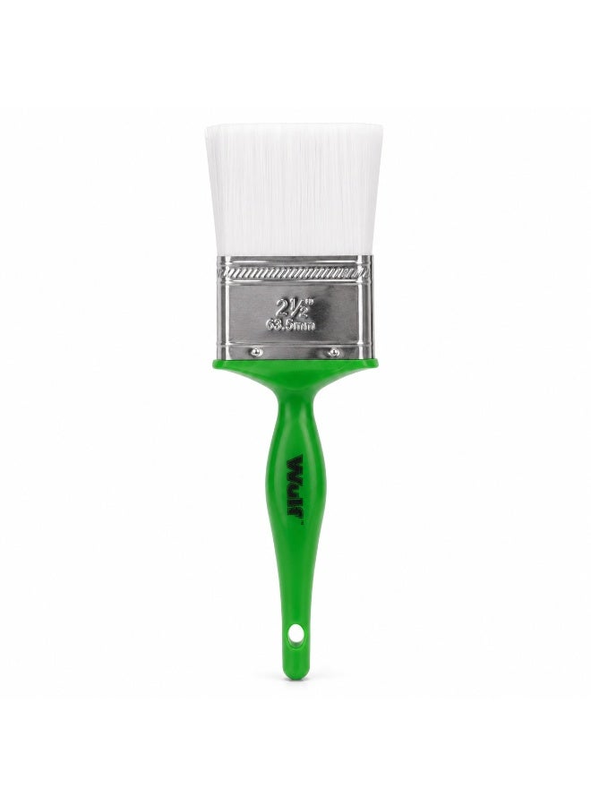 Wulf 2.5-Inch Professional Paint Brush with Ergonomic Non-Slip Comfort Grip Handle, Heavy Duty Utility Painting Bristle Brush for Home Wall Decoration and Industrial Touch-Ups - Image 1