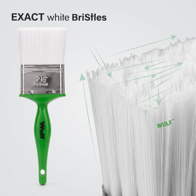 Wulf 2.5-Inch Professional Paint Brush with Ergonomic Non-Slip Comfort Grip Handle, Heavy Duty Utility Painting Bristle Brush for Home Wall Decoration and Industrial Touch-Ups - Image 3