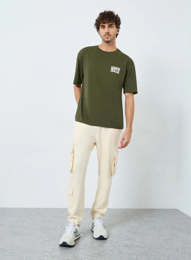 Styli Oversize Front and Back Printed Jersey T-Shirt