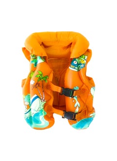 LB Kids Inflatable Swim Vest – Cartoon Print Safety Float Jacket  - Image 1