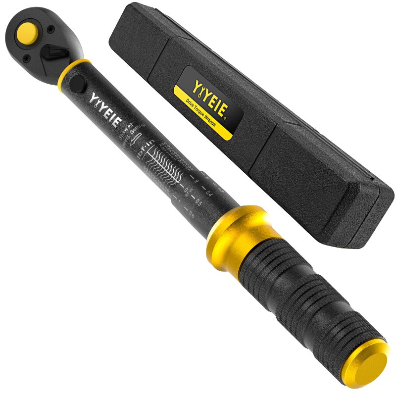 YIYEIE Upgrade 1/4" Drive Torque Wrench, 10-230 in.lb/1.1-26 Nm, Small Inch Pound Torque Wrench for Bike, MTB, Bicycle & Motorcycle, Â±3% High Accuracy, with Easy-to-Use Locking Ring - Image 1