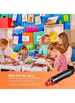 erorex 328 Pcs Hot Air Gun Portable Electric Hot Air Gun Mini Hot Air Gun For Paint Removal Embossing Crimping Film Diy Projects With Tubing Kit Multicolor  - Image 4