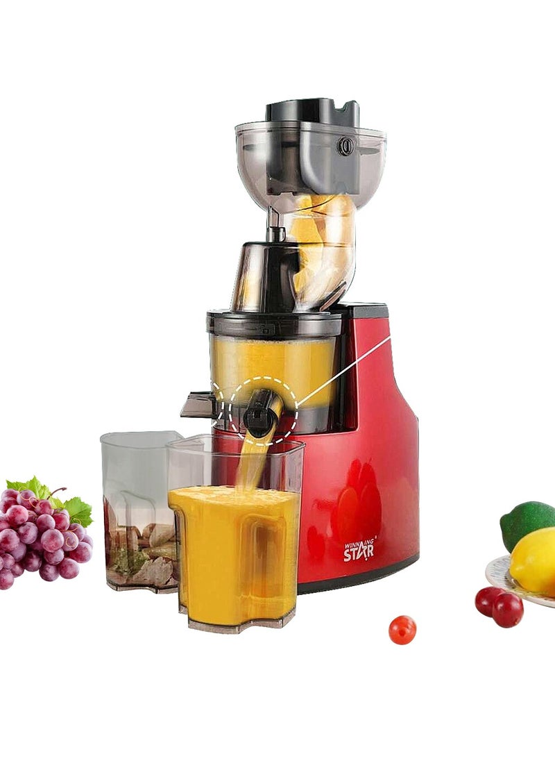 WINNINGSTAR - Slow Masticating Juicer, Slow juicer, Fruit/Vegetable Juicer, Cold Press Juicer with High Output ST-1000 Red - Image 1
