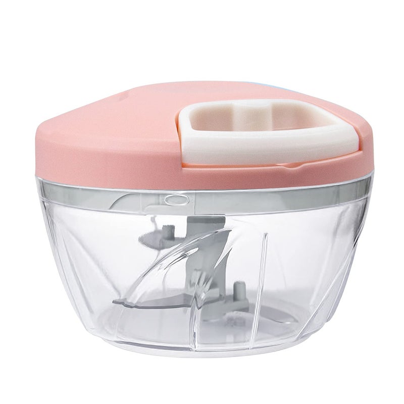 KAUKKO Manual Garlic Grinder Chopper Meat Cutter Hand Pull Chop Chopper Manual Food Processor by KAUKKO 02PINKS - Image 1