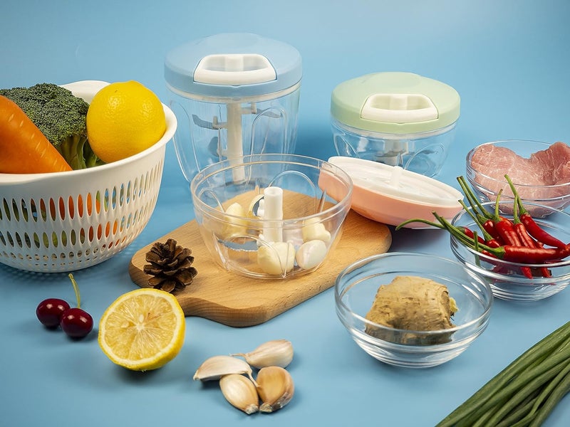KAUKKO Manual Garlic Grinder Chopper Meat Cutter Hand Pull Chop Chopper Manual Food Processor by KAUKKO 02PINKS - Image 5