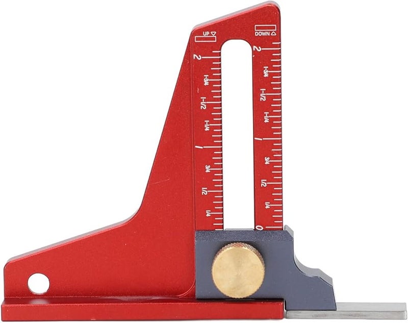 مقياس الارتفاع ذو المقياس المزدوج - أداة تحكم في عمق منشار الطاولة وتوجيه الراوتر ومنشار الشريط المصنوعة من سبائك الألومنيوم - Image 2