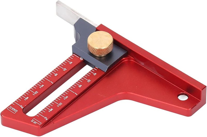 مقياس الارتفاع ذو المقياس المزدوج - أداة تحكم في عمق منشار الطاولة وتوجيه الراوتر ومنشار الشريط المصنوعة من سبائك الألومنيوم - Image 3