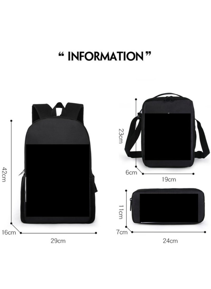 Digital Printing Large Capacity Backpack Three piece Set Lunch Bag Pen Bag Polyester Comfortable Load Reducing Backpack for Students and Children Unisex - pzsku/Z4A6463D2B460FDEB89EDZ/45/_/1705561260/c03f0840-3871-45c1-b67f-4af7e9ef3838