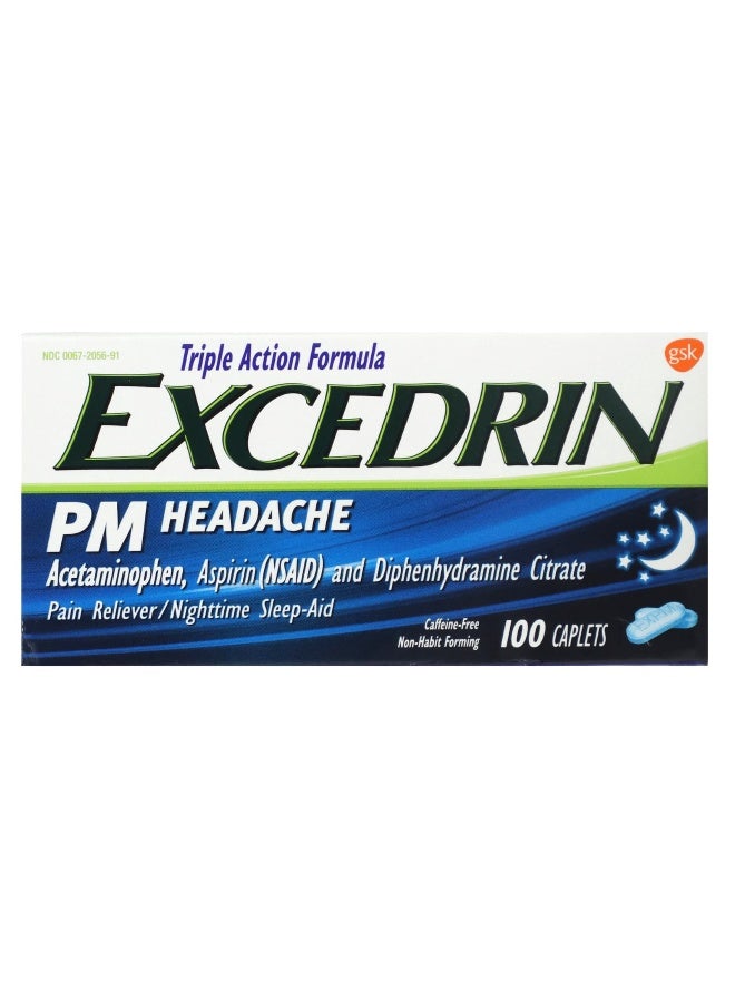 EXCEDRIN إكستدرين، آلام الرأس، 100 قرص - Image 1