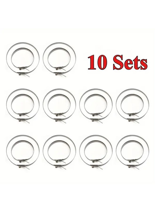 Stainless Steel CV Axle Dust Cover Clamp Kit 10 Pairs for Cars ATV - Image 4