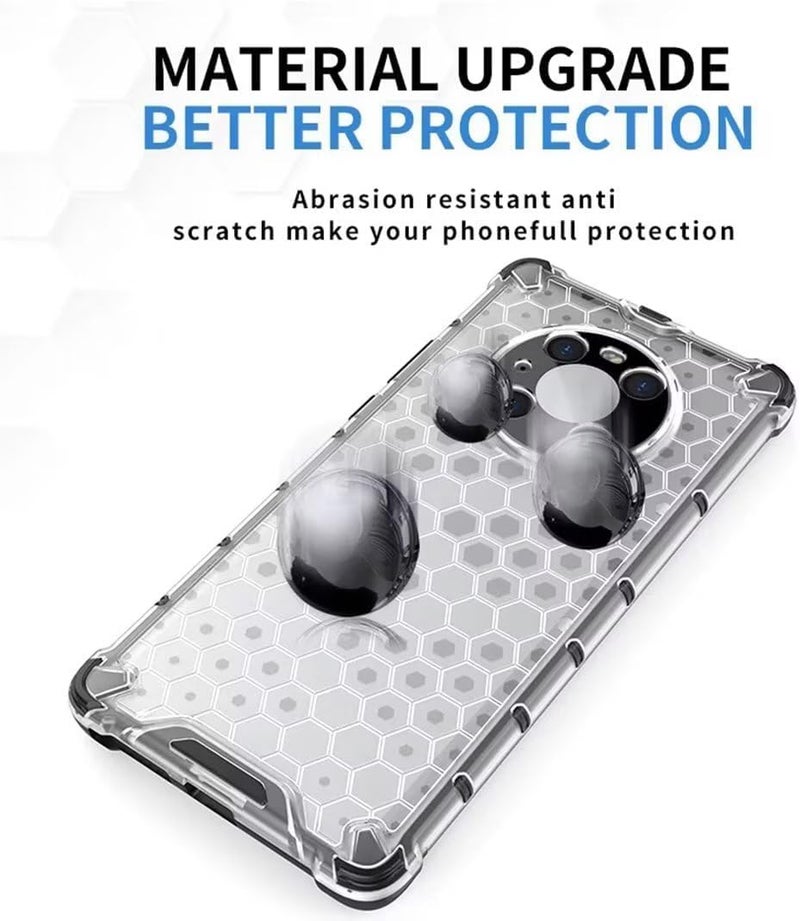 Excefore Case For Xiaomi Poco F5 Pro 5G, Ultra-Thin Silicone Tpu Shockproof Bumper Phone Case Cover, Advanced Air Cushion Drop Protection, Honeycomb Shape White - Image 4