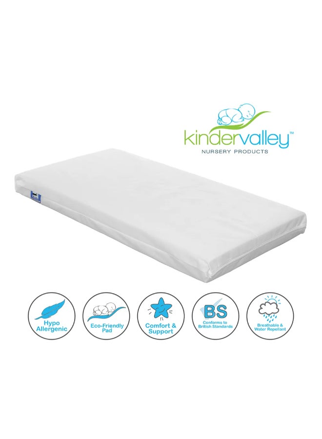 Kinder Valley سرير لونا على شكل زلاجة مع درج - أبيض - Image 2