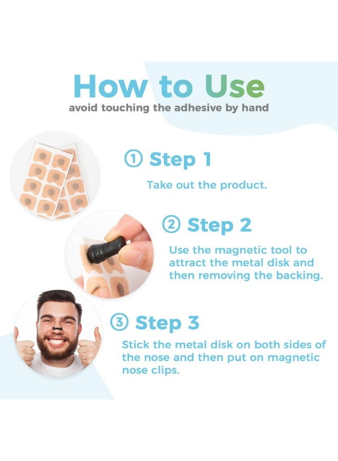 Magnetic Nasal Strips Anti Snoring (15 Pairs) – Black Round Nasal Dilator for Congestion Relief & Better Breathing Support, Sports, Sleep & Daily Use, Comfortable Skin-Friendly Fit - Image 4