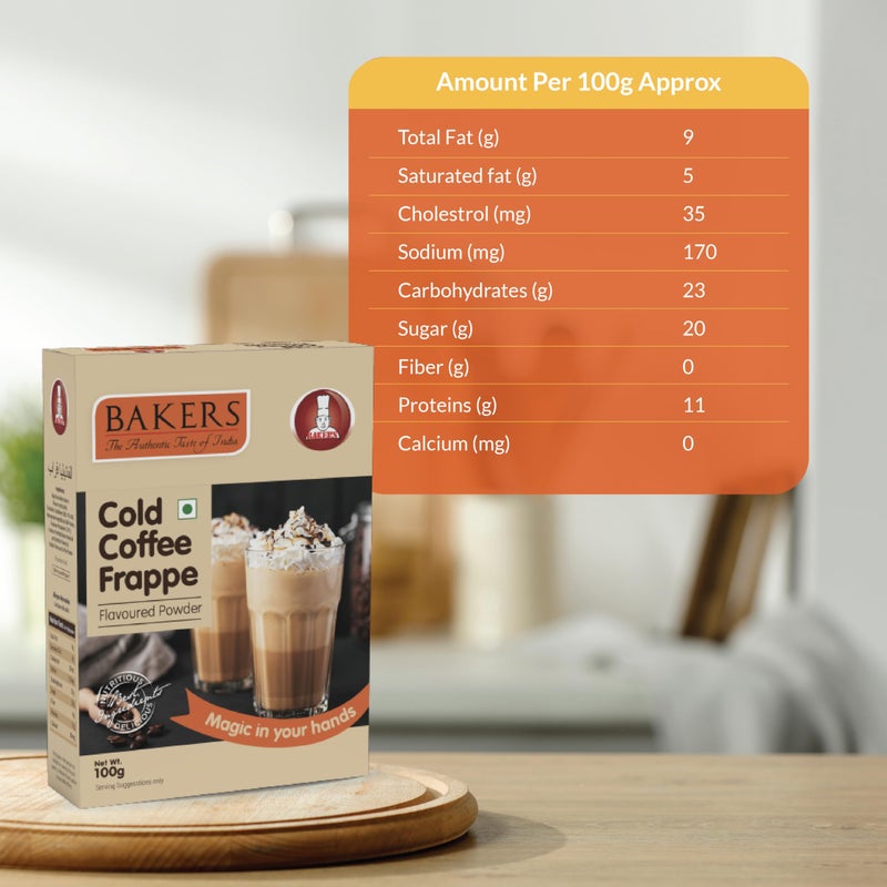 BAKERS Cold Coffee Frappe Powder | 100% Veg | Refreshing & Creamy | for Frappe, Shakes & Cold Coffee | Pack of 3 (100 gm x 3) - Image 3