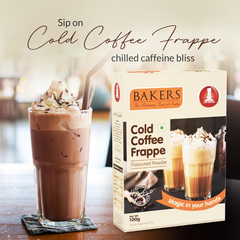 BAKERS Cold Coffee Frappe Powder | 100% Veg | Refreshing & Creamy | for Frappe, Shakes & Cold Coffee | Pack of 3 (100 gm x 3) - Image 4