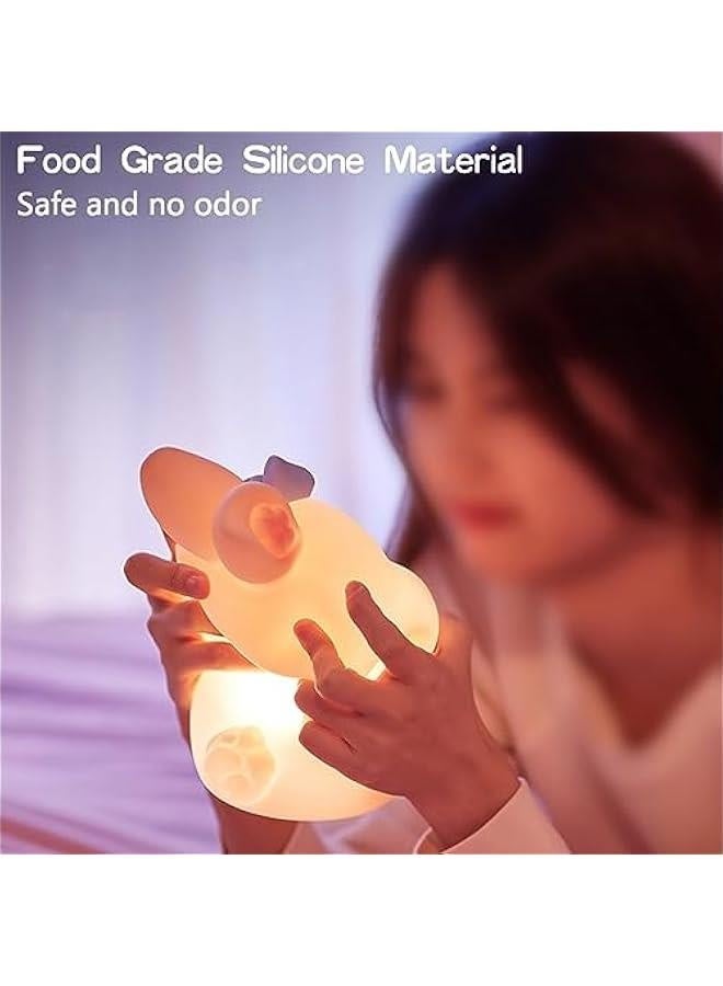 ضوء الليل للأطفال، مصباح أرنب لطيف مصنوع من السيليكون مع جهاز تحكم عن بعد، مصباح سرير حيواني كيوت للنساء والفتيات، ضوء LED لليلة الأرنب لغرف الأطفال وغرف نوم الصغار - Image 5