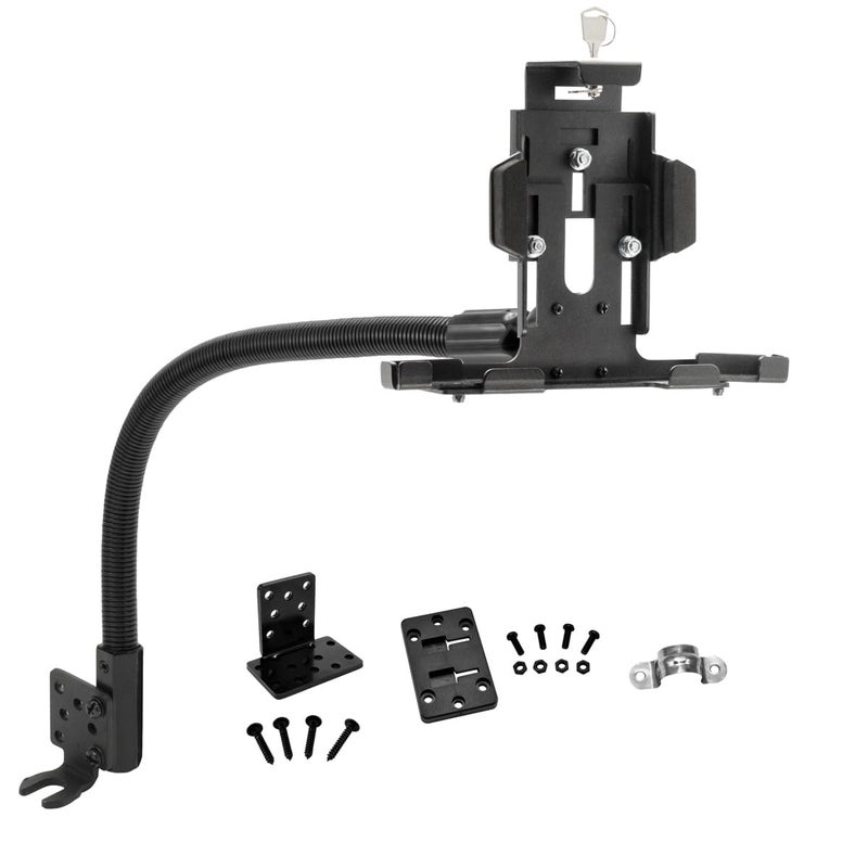 ARKON Mounts Metal Seat Rail or Floor Mount Locking Tablet Holder with Adjustable arm for car or Trucks Works with iPad Air 5th Gen iPad 9th Gen Easy Installation HeavyDuty Components TAB488L22AL - Image 2
