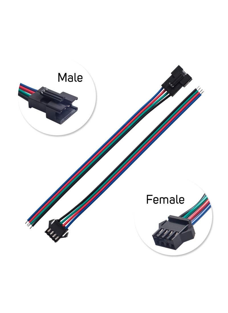 BTF-LIGHTING BTF-LIGHTING 10 Pairs 4pin SM JST 15cm Cable Female/Male connectors for Led Strip RGB 5050 3528 WS2801 APA02 WS2815 WS2813  - Image 4