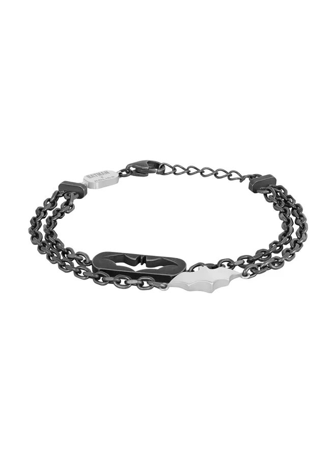 بوليس Batman - Duo Stainless Steel Chain Bracelet for Men