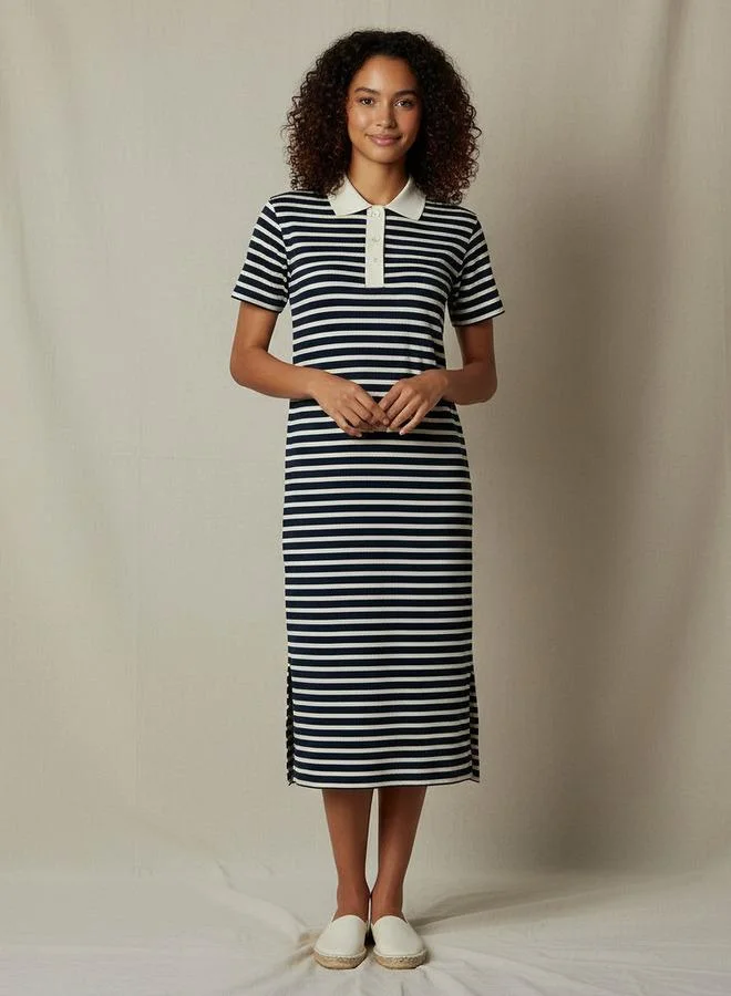 Lee Cooper Lee Cooper Shift Midi Dress with Zip Closure