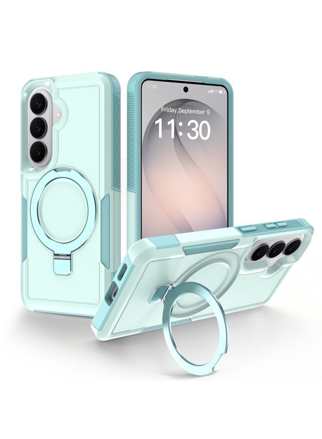 3-in-1 Shockproof Magnetic Phone Case For Samsung Galaxy S25/S26 Ultra, Rotatable Ring Kickstand Protective Cover - Image 1