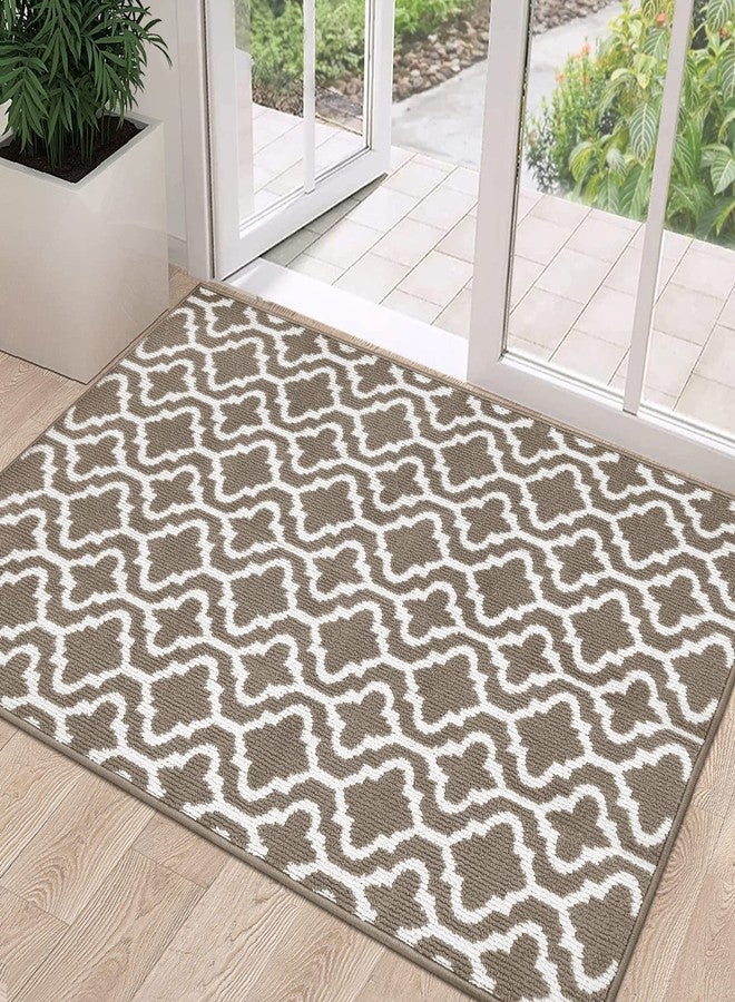 هيبي سجادة باب داخلية من هيبي، مقاس 32 × 48 بوصة، مانعة للانزلاق، سجادة ترحيبية للباب الأمامي، قابلة للغسل، مانعة للأوساخ، سجادة مطبخ منخفضة الارتفاع، سجادة مدخل للكلاب - Image 1