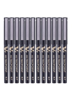 PILOT 12-Piece Hi-tecpoint V7 Fine Rollerball Pen Black Ink  - Image 1