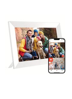 XiuWoo Electronic Digital Photo Frame, 10.1 Inch WIFI Smart Cloud Photo Album, WIFI Slideshow Digital Picture Frame With IPS Touch Screen, Sturdy And Durable Electronic Picture Frame, (1pc, White, 32G)  - Image 1