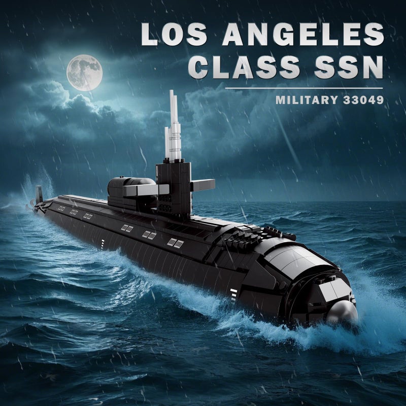 Reobrix Nuclear Submarine Building Sets for Adults, 1:125 Military Los Angeles Class SSN Submarine Model 33049, Striking Display Piece Home Decor, Collectible Submarine Toy Gifts for 14+ (2750 PCS) - Image 2