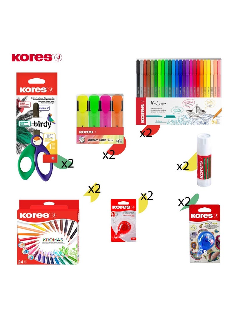 Kores 112 Pieces School and Office Supplies Stationery Set - Image 1