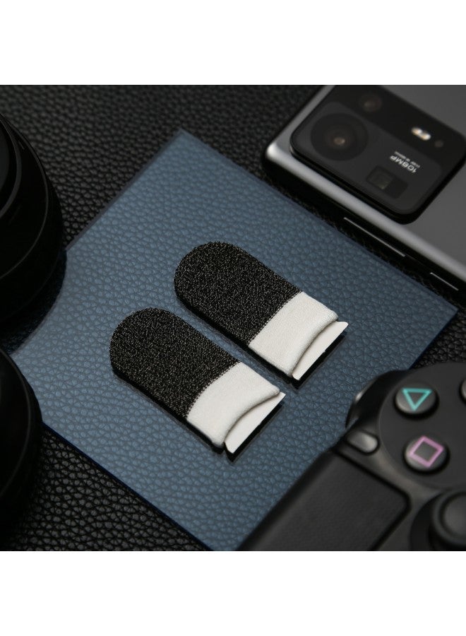 Breathable Sweat-proof Finger Cover Silver Double Color Hand Swim Finger Cover Sensitive And Durable One Finger Chicken Eating Artifact Fit Not Tight-Product Color:Black And White (silver Fiber)  - Image 1