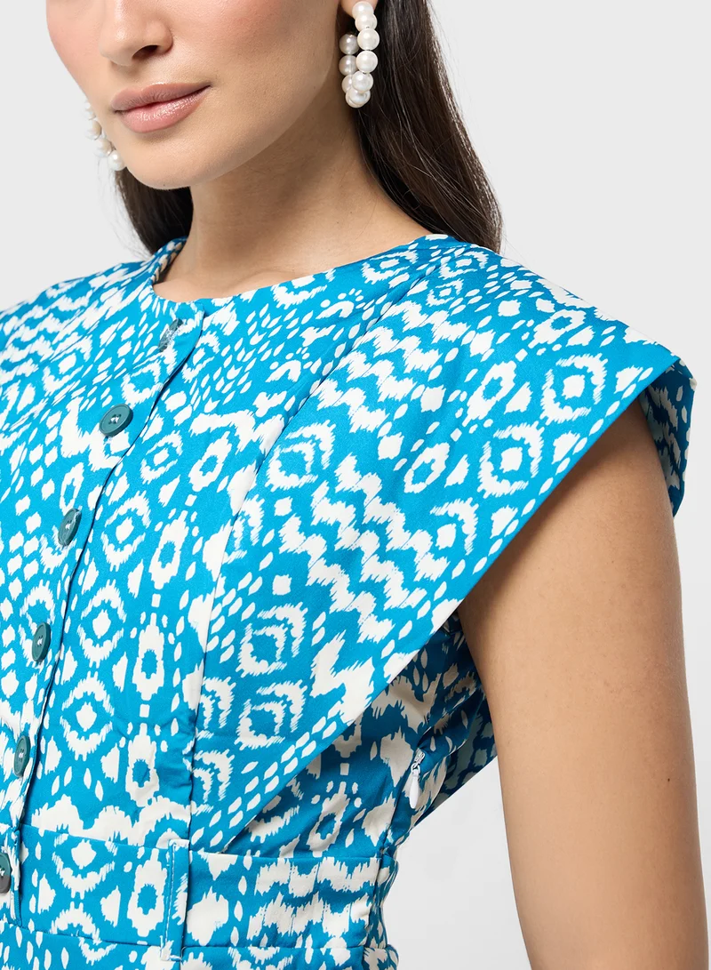ELLA Printed Poplin Dress