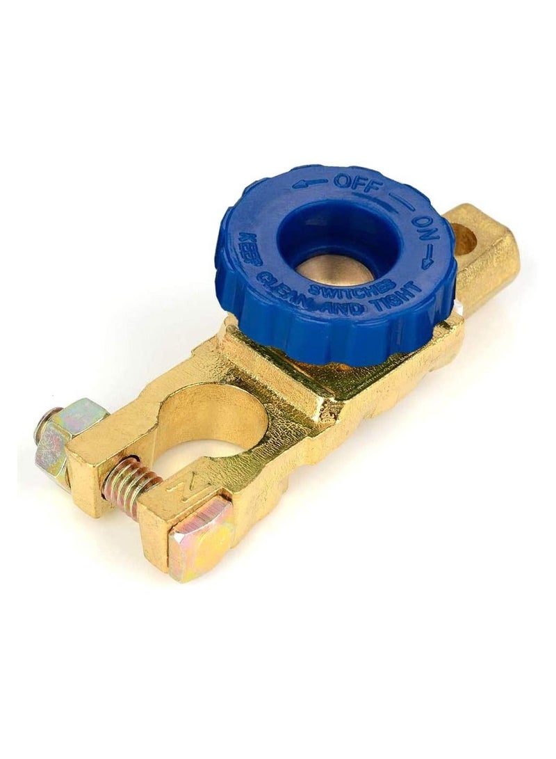 Generic Top Post Battery Disconnect Switch Brass Battery Master Switch Isolator For Power Disconnect Cut Off  - Image 1