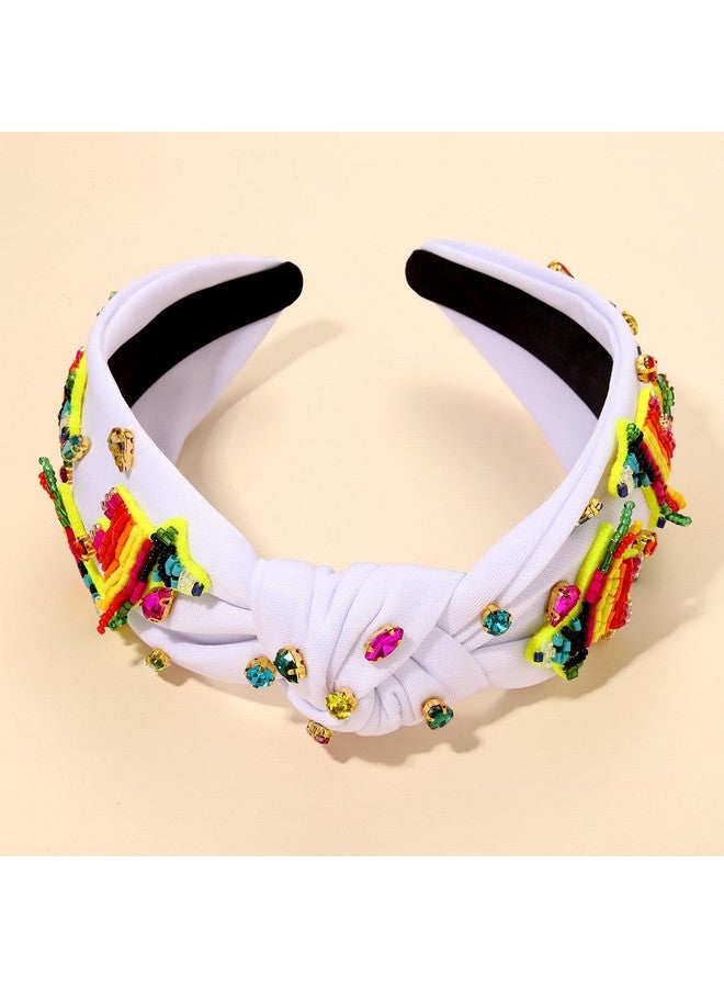 MOLOCH Fiesta Headband For Women - Sombrero, Cactus Crystal Knotted, Mexican Jeweled Top Knot Hair Accessory For Party Decorations And Gifts - Image 4