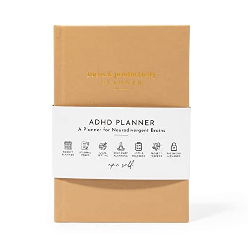 epic self ADHD Planner for Adults: Focus Planner For Productivity - A planner for Neurodivergent Brains - Organization, Goal-Setting, and Time Management - Gift for Men and Women with ADHD - Image 1