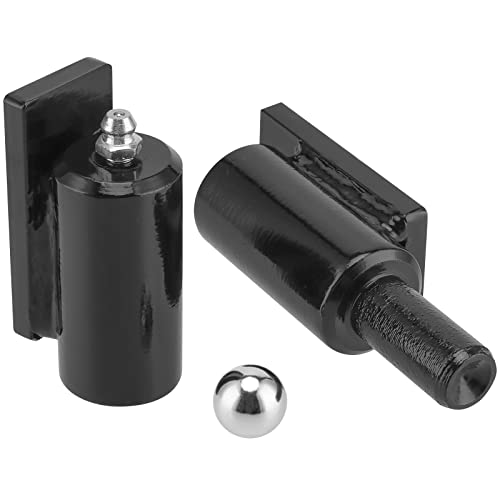 HOZEON 4 PCS 5 Inch Heavy Duty Barrel Gate Hinge, Weldable Ball Bearing Barrel Style Door Hinge, Trailer Ramp Gate Hinges for Swing Gate, Trailer Ramp Gate, 450lbs Capacity, Weld On Install, Black - Image 4