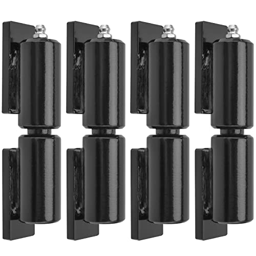 HOZEON 4 PCS 5 Inch Heavy Duty Barrel Gate Hinge, Weldable Ball Bearing Barrel Style Door Hinge, Trailer Ramp Gate Hinges for Swing Gate, Trailer Ramp Gate, 450lbs Capacity, Weld On Install, Black - Image 1