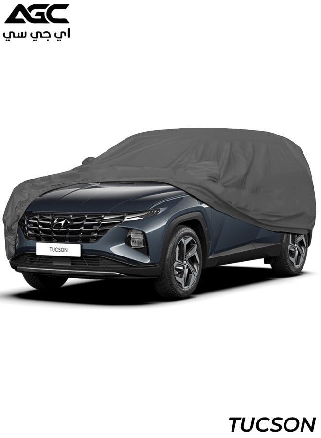 AGC Car Cover for Hyundai Tucson – Waterproof, Dustproof, UV & Heat Resistant, All-Weather Outdoor Protection with Mirror Pockets, Elastic Corners, Triple Stitched, Scratch & Rust Prevention, Lightweight, Machine Washable, Easy to Install & Store - Image 1