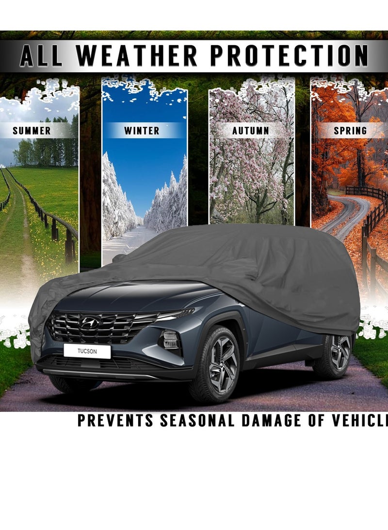 AGC Car Cover for Hyundai Tucson – Waterproof, Dustproof, UV & Heat Resistant, All-Weather Outdoor Protection with Mirror Pockets, Elastic Corners, Triple Stitched, Scratch & Rust Prevention, Lightweight, Machine Washable, Easy to Install & Store - Image 5