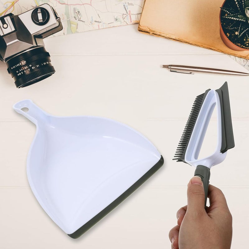 Pet Hair Removal Brush and Dustpan Set, 2pcs Household Pet Cleaning Tool for Fur and Dust Removal, Coffee Color, Suitable for Cage Cleaning and Home Use - Image 5