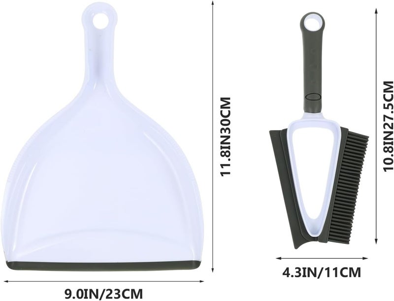 Pet Hair Removal Brush and Dustpan Set, 2pcs Household Pet Cleaning Tool for Fur and Dust Removal, Coffee Color, Suitable for Cage Cleaning and Home Use - Image 2
