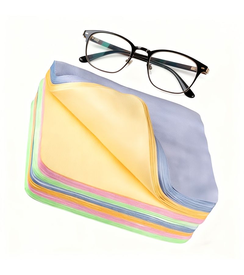 12 Pcs Ultra Fine Fiber Microfiber Mix Colors Cleaning Cloths Scratch Resistant Anti Static Soft For Glasses Camera Lens Microscope Telescope Screen Reusable Home Cleaning Supplies - Image 1