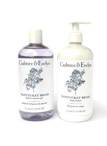 Crabtree & Evelyn Crabtree & Evelyn Nantucket Briar Body Lotion & Shower Gel Set 16.9 oz 